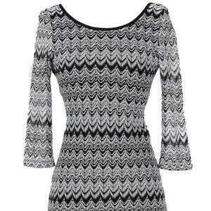 Double Vision Chevron Print Dress